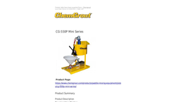 ChemGrout - Model CG-500/031 Series - High Capacity Geotech Pump - Brochure