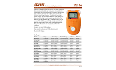 IMR - Model IX176 - Combustible and Toxic Portable Single Gas Detector - Brochure