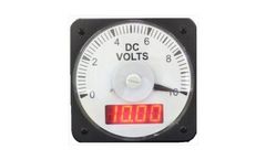 Model HLS-110DI (Two-Vue), 4.25 Inch - Switchboard DC or AC Analog and Digital Combo Panel Meter