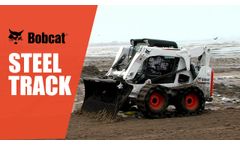 Bobcat Skid Steer Loader with Bobcat Steel Tracks Attachment!- Video
