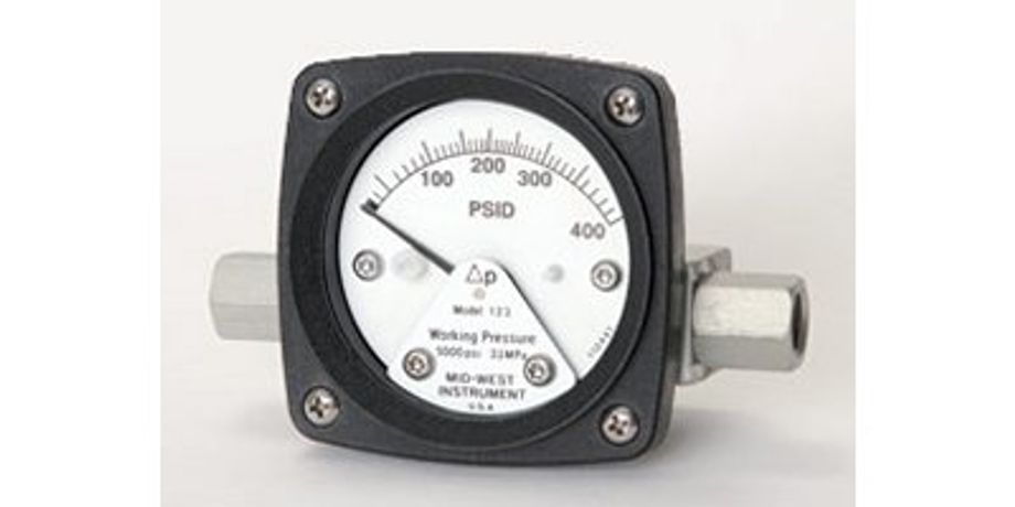 Mid-West - Model 123 - Differential Pressure Piston-Type Gauge & Switch