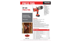 RIDGID - Model RP 340 - Press Tool - Brochure