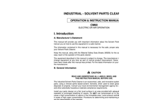 CleanMaster - Model 60 - 5 Gallon Benchtop Solvent Parts Washer Brochure