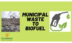 Municipal waste to biofuel | Growdiesel Education - Video
