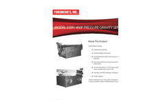 Forsbergs - 220P/ 400P - Pressure Gravity Separator Brochure