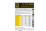 Rockland - TL - Tilt Excavator Buckets - Spec Sheet