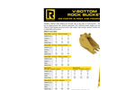 Rockland - V-Bottom - Rock Bucket - Spec Sheet