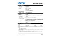 Taylor - Model R-0001-A - Water Test Kit Reagent - Brochure