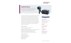 Advanced Energy Mikron M316 Ultra-Portable, Low Temperature Blackbody Calibration Sources - Datasheet