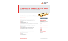 Ultravolt Dual Polarity 1/8c To 6c Series Dual Output High Voltage, High Power Converters - Data Sheet