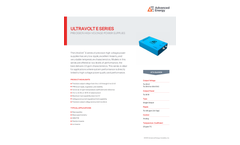 Ultravolt E Series Precision High Voltage Power Supplies - Data Sheet