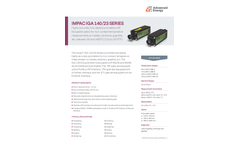 Impac - Model IGA 140/23 Series - Fully Digital Pyrometers With Focusable Optics for Non-Contact Temperature Measurements - Datasheet