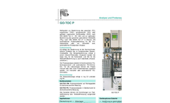 Gröger - Model GO-TOC 100 P/L - Water Measuring Systems Brochure