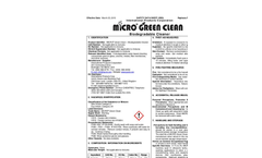 Micro® Green Clean Safety Data Sheet