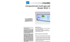 Model MGC 101 LCD Computerized Multi-Gas Calibrator Brochure