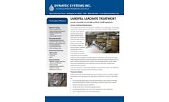 The Dynatec Difference LANDFILL LEACHATE TREATMENT Dynatec successfully uses UF, MBR and RO for landfill applications Various Treatment Requireme