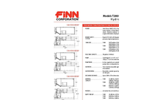 FINN - Model T-280 - HydroSeeder - 2,500 Gallon Working Capacity Tank Technical Specification - Datasheet