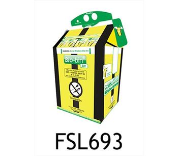 Bio Bin - Model FSL693 - 5 Litre Tiger Striped Cardboard Based Clinical Waste Container