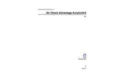 Air check Advantage Acrylonitrile Gas Monitor - Manual Brochure