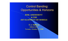 Control Banding - Opportunities and Horizons Brochure