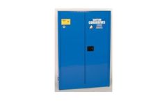 Eagle - Model CRA-45 - Metal Acid & Corrosive Safety Cabinet, 45 Gal. Blue, Two Door, Sliding Self Close