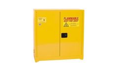 Eagle - Model YPI-30 - Paint & Ink Safety Cabinet, 40 Gal. Yellow, Two Door, Self Sliding Close