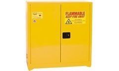 Eagle - Model YPI-32 - Paint & Ink Safety Cabinet, 40 Gal. Yellow, Two Door, Manual Close
