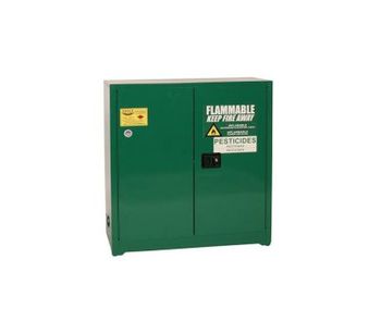 Eagle - Model PEST32 - Pesticide Safety Storage Cabinet, 30 Gal. Green, Two Door, Manual Close