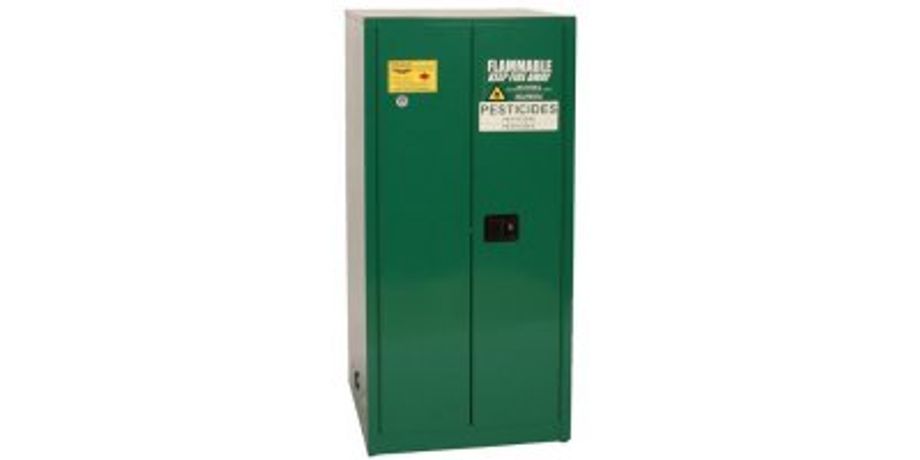 EAGLE - Model PEST6010 - Pesticide Safety Storage Cabinet, 60 Gal. Green, Two Door, Self Close