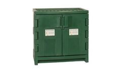 EAGLE - Model PEST-P22 - Poly Pesticide Safety Storage Cabinet, 22 Gal. Green, Two Door, Manual Close