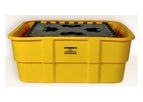 EAGLE - Model 1683 - IBC Containment Unit with Poly Platform - Yellow No Drain