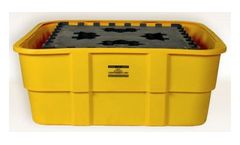 EAGLE - Model 1683 - IBC Containment Unit with Poly Platform - Yellow No Drain