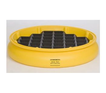 EAGLE - Model 1615 - Poly Drum Tray (Yellow) with Grating (Black)