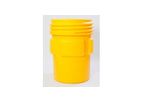 EAGLE - Model 1690 - Overpack Poly Drum, 95 Gal. Yellow With Screw-On Lid