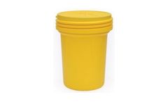 EAGLE - Model 1600SL - Lab Pack Poly Drum, 30 Gal. Yellow with Screw-On Lid
