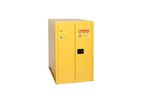 EAGLE - Model 1928 - One Drum Horizontal Safety Cabinet, 55 Gal. Yellow, Two Door, Manual Close