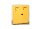 EAGLE - Model 1955 - Drum Safety Cabinet, 110 Gal. Yellow, Two Door, Manual Close