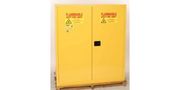 Drum Safety Cabinet, 110 Gal. Yellow, Two Door, Manual Close