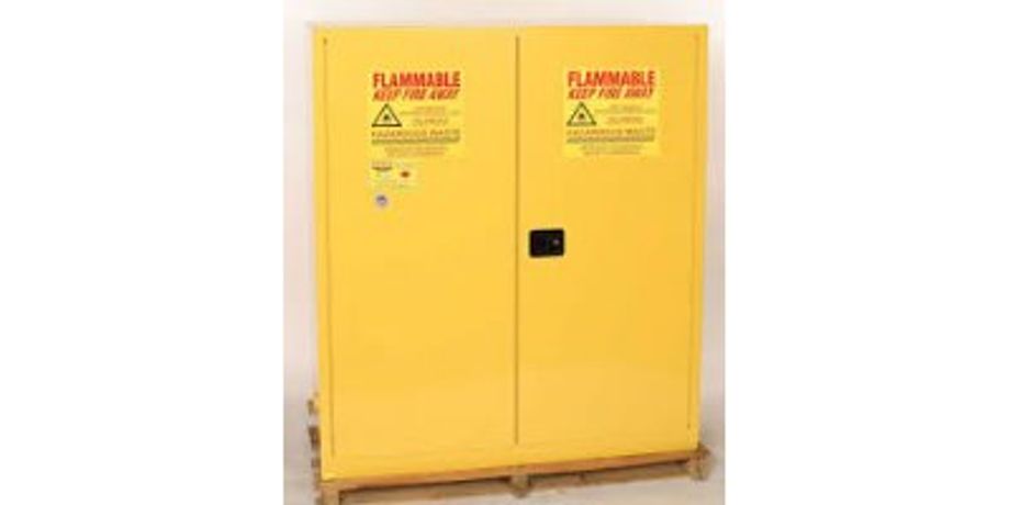 EAGLE - Model 5510 - Drum Safety Cabinet, 110 Gal. Yellow, Two Door, Self Close