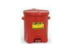 EAGLE - Model 933-FL - Oily Waste Can, 6 Gal. Red Poly