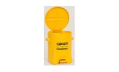 EAGLE - Model 933-FLY - Oily Waste Can, 6 Gal. Yellow Poly