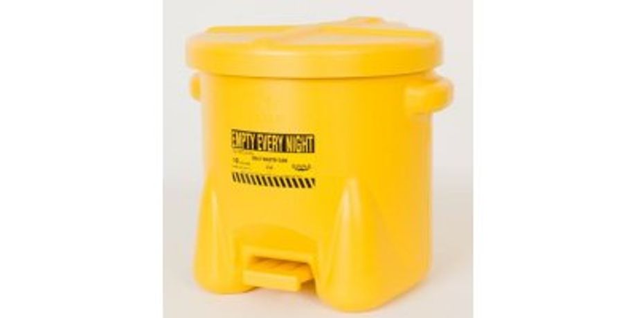 EAGLE - Model 935-FLY - Oily Waste Can, 10 Gal. Yellow Poly