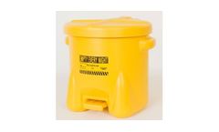 EAGLE - Model 935-FLY - Oily Waste Can, 10 Gal. Yellow Poly