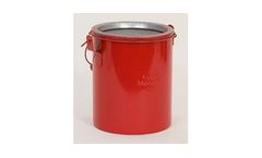 EAGLE - Model B-606NL - Bench Can 6 Qt. Metal - Red without Lid
