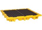 Eagle - Model 1646 - 4 Drum Nestable Containment Pallet - Yellow with Drain
