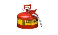 Justrite AccuFlow - Model 7225120 - Type II AccuFlow Steel Safety Can for Flammables 2.5 Gallon (Red with 5/8 Hose)