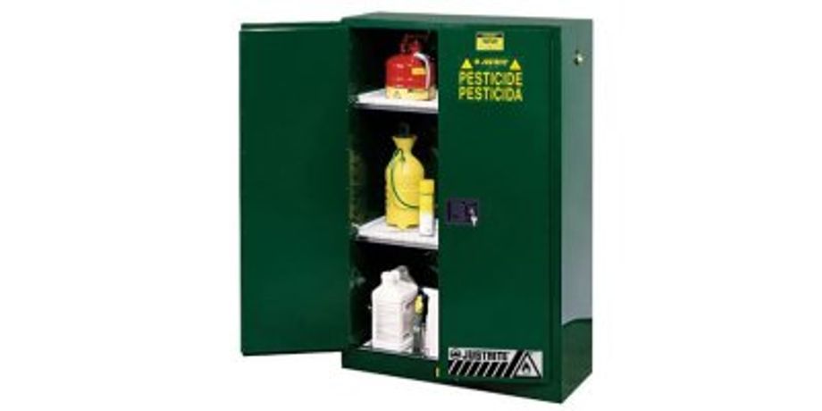 Sure-Grip - Model 894504 - EX Pesticides Safety Cabinet, Cap. 45 Gallons, 2 Shelves, 2 Manual-Close Doors