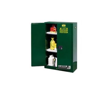 Sure-Grip - Model 894504 - EX Pesticides Safety Cabinet, Cap. 45 Gallons, 2 Shelves, 2 Manual-Close Doors