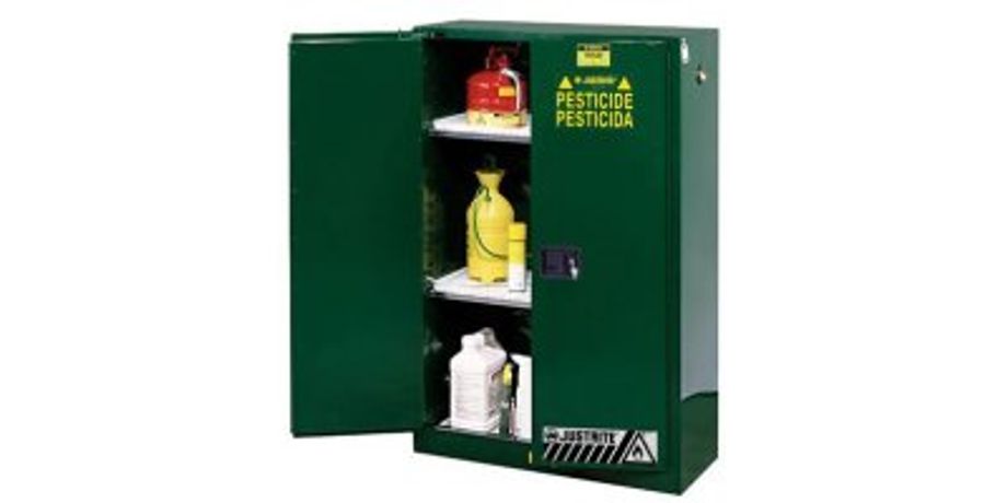 Sure-Grip - Model 894524 - EX Pesticides Safety Cabinet, Cap. 45 Gallons, 2 Shelves, 2 Self-Close Doors