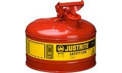 JUSTRITE - Model 7125100 - Type I Steel Safety Can for Flammables 2.5 Gallon (Red)